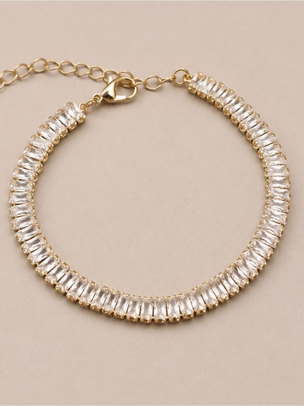 Baguette Stone Clasp Bracelet (7302)